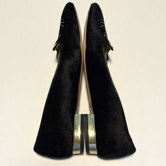 Charlotte Olympia Kitty Flats Black Velvet Size 36 EUC - Picture 9 of 11